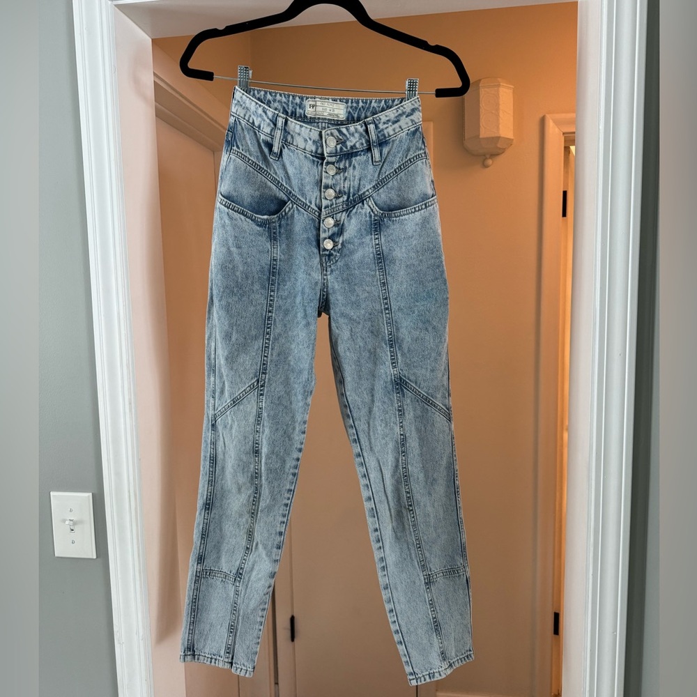 Free People High Rise Blue Jeans